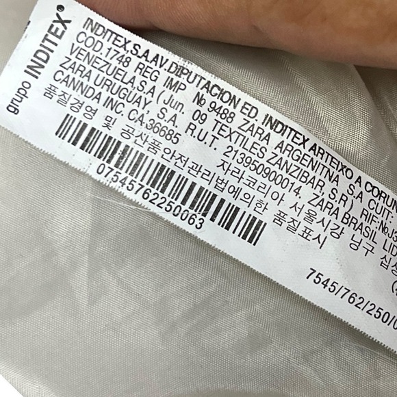 Zara Trafaluc Small Puffer Vest Beige Quilted Gilet Hooded Tweed Winter Layering - Picture 11 of 16